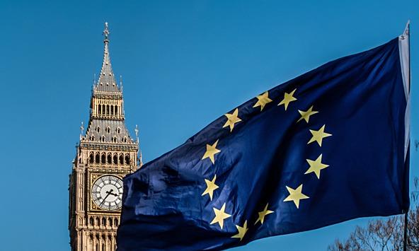 Big Ben and EU flag 